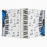 Piano Keyboard and Blue Electric Guitar Binders