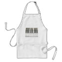 Piano Keyboard and Music Notes apron