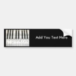 Piano Keyboard and Music Notes Bumper Stickers