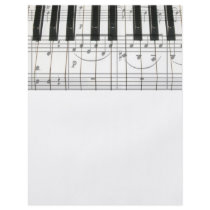 Piano Keyboard and Music Notes flyers