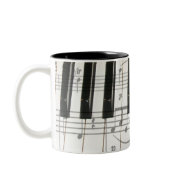 Piano Keyboard and Music Notes mug
