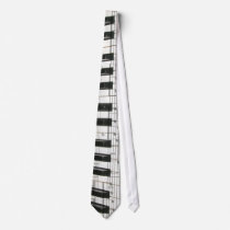 Piano Keyboard and Music Notes Custom Ties
