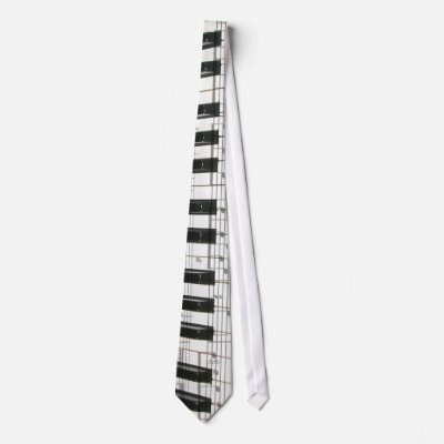 Piano Keyboard and Music Notes ties