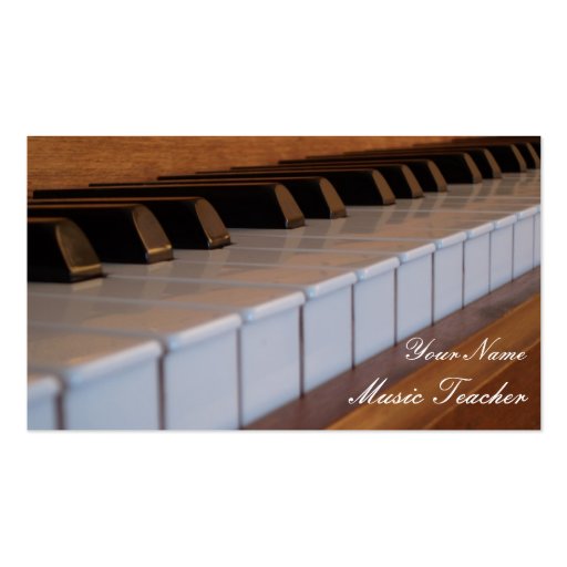 Piano Keyboard Business Card (front side)