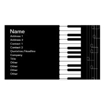 Piano keyboard business cards