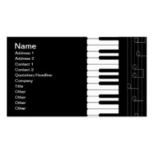 Piano keyboard business card template