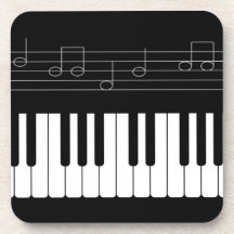 Piano keyboard coasters