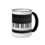 Piano keyboard coffee mugs