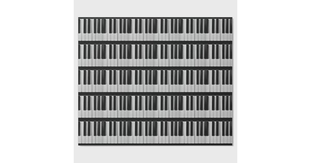 Piano Keyboard Custom Wrapping Paper | Zazzle