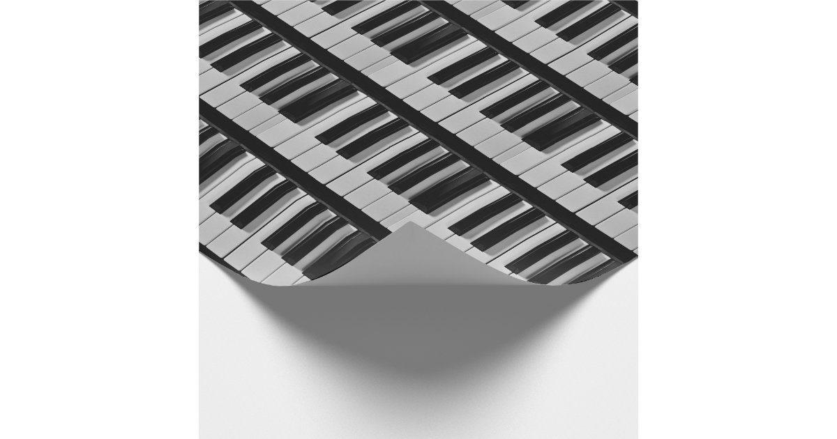Piano Keyboard Custom Wrapping Paper Zazzle
