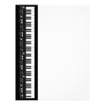 Piano keyboard customized letterhead