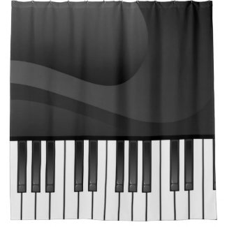Piano Keyboard Design Shower Curtain