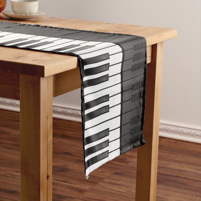Piano Keyboard Design Table Runner