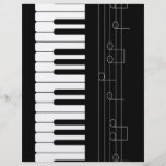 Piano keyboard flyer design