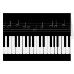 Piano keyboard greeting cards
