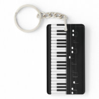 Piano keyboard keychain