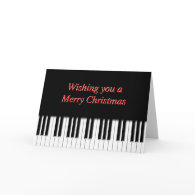 Piano Keyboard Keys Christmas Card