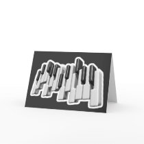 piano keyboard keys design cards