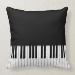 Piano Keyboard Keys Throw Pillow
