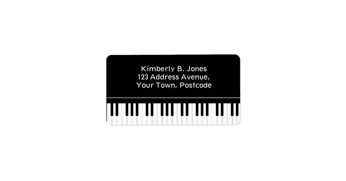 Piano keyboard label | Zazzle