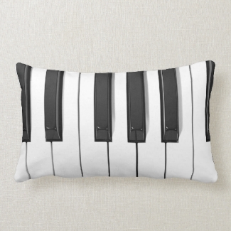 Piano Keyboard Lumbar Throw Pillow