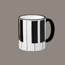 Piano Keyboard Mug mugs