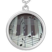 Piano Keyboard Personalized Necklace