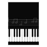 Piano keyboard personalized invitations