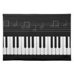 Piano keyboard placemats