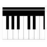 Piano keyboard post cards