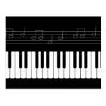 Piano keyboard postcards