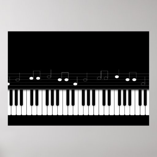 Piano keyboard poster Zazzle