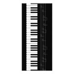 Piano keyboard rack cards