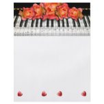 Piano Keyboard Roses Music Notes and Hearts flyers