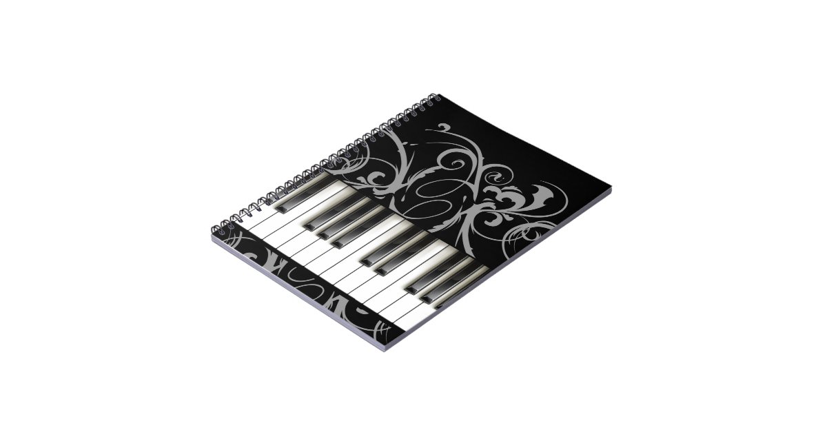 Piano Keyboard Spiral Notebook Zazzle