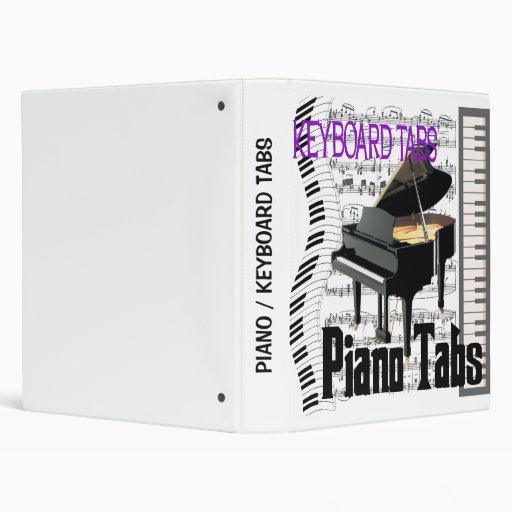 Piano Keyboard Tabs Binder Zazzle