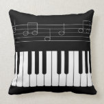 Piano keyboard throw pillows
