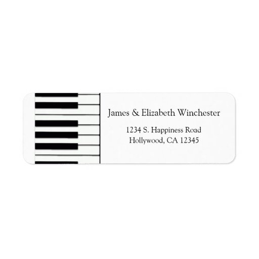 Piano Keys Address Labels Zazzle