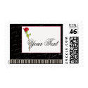 Piano keys and a rose postage