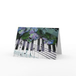 Piano Keys and Flowers cards