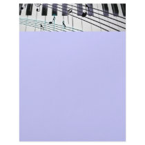 Piano Keys and Flowers letterhead