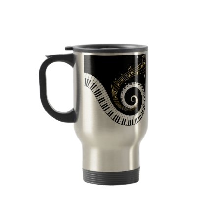 Piano Keys and Gold Music Notes Coffee Mug mug
