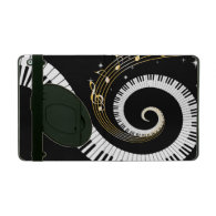 Piano Keys and Gold Music Notes iPad Covers