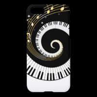 Piano Keys and Gold Music Notes iPhone 7 Case