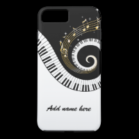 Piano Keys and Gold Music Notes iPhone 7 Plus Case