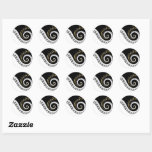 Piano Keys and Gold Music Notes Stickers