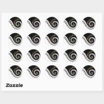 Piano Keys and Gold Music Notes Stickers