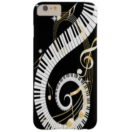 Piano Keys and Golden Music Notes Barely There iPhone 6 Plus Case