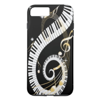 Piano Keys and Golden Music Notes iPhone 6 case