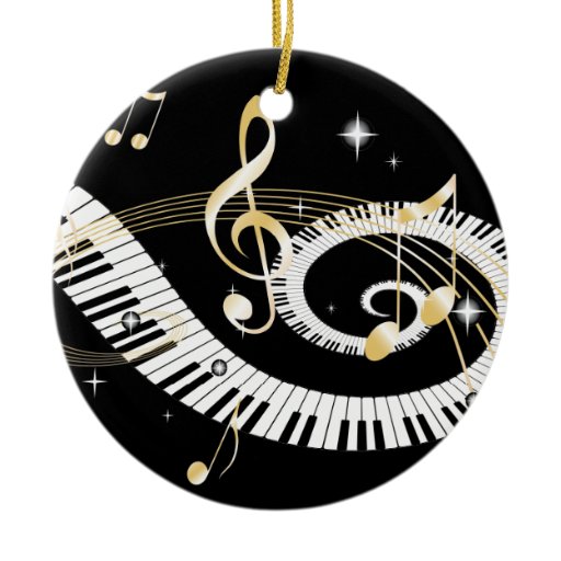 piano keys and golden music notes christmas ornament zazzle piano keys and golden music notes christmas ornament zazzle